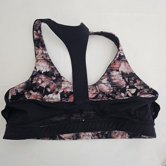 Lululemon Break Free Longline Sports Bra Peony Floral Print Size 12 - Picture 11 of 12